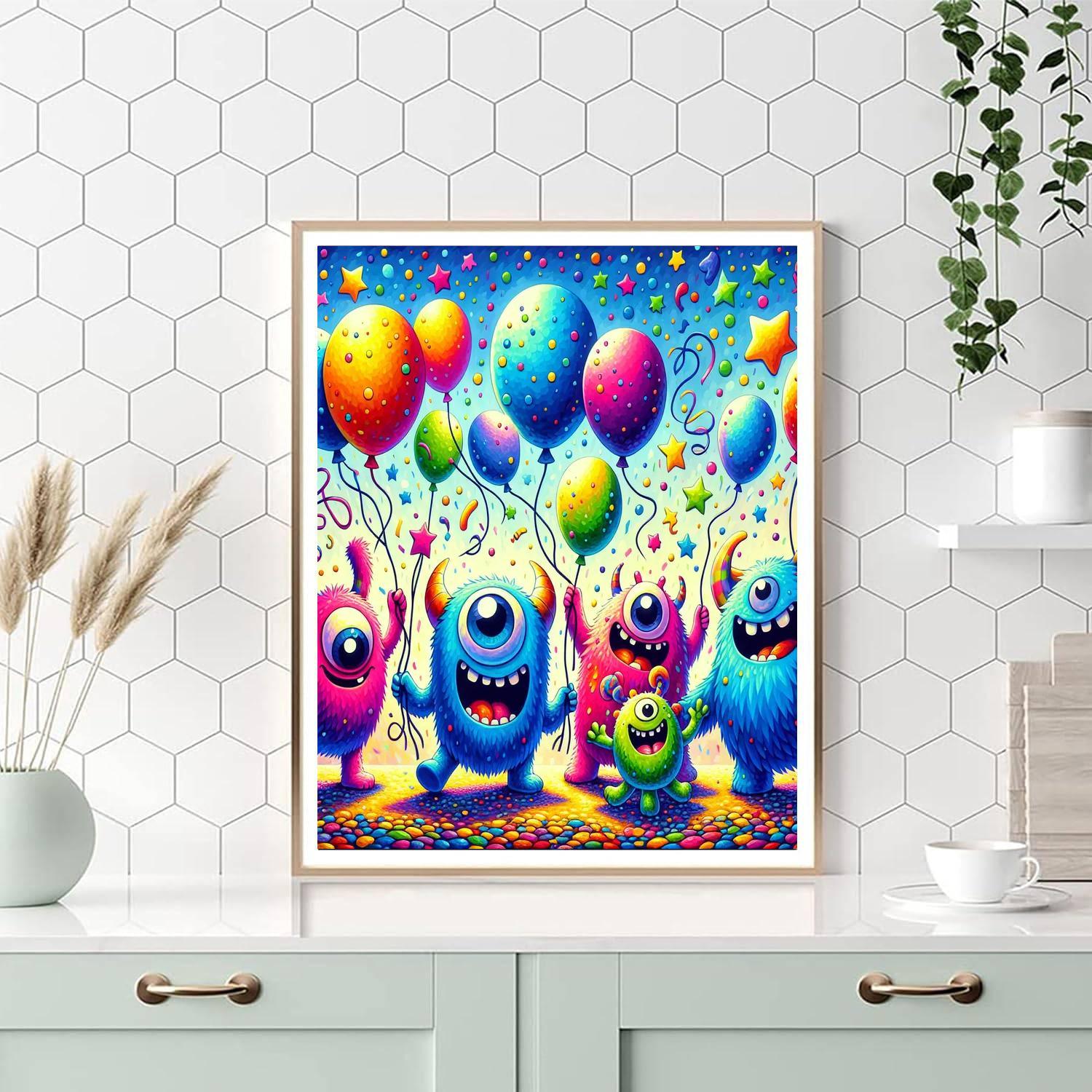 Funky Monster Creatures Paint By Numbers Kits