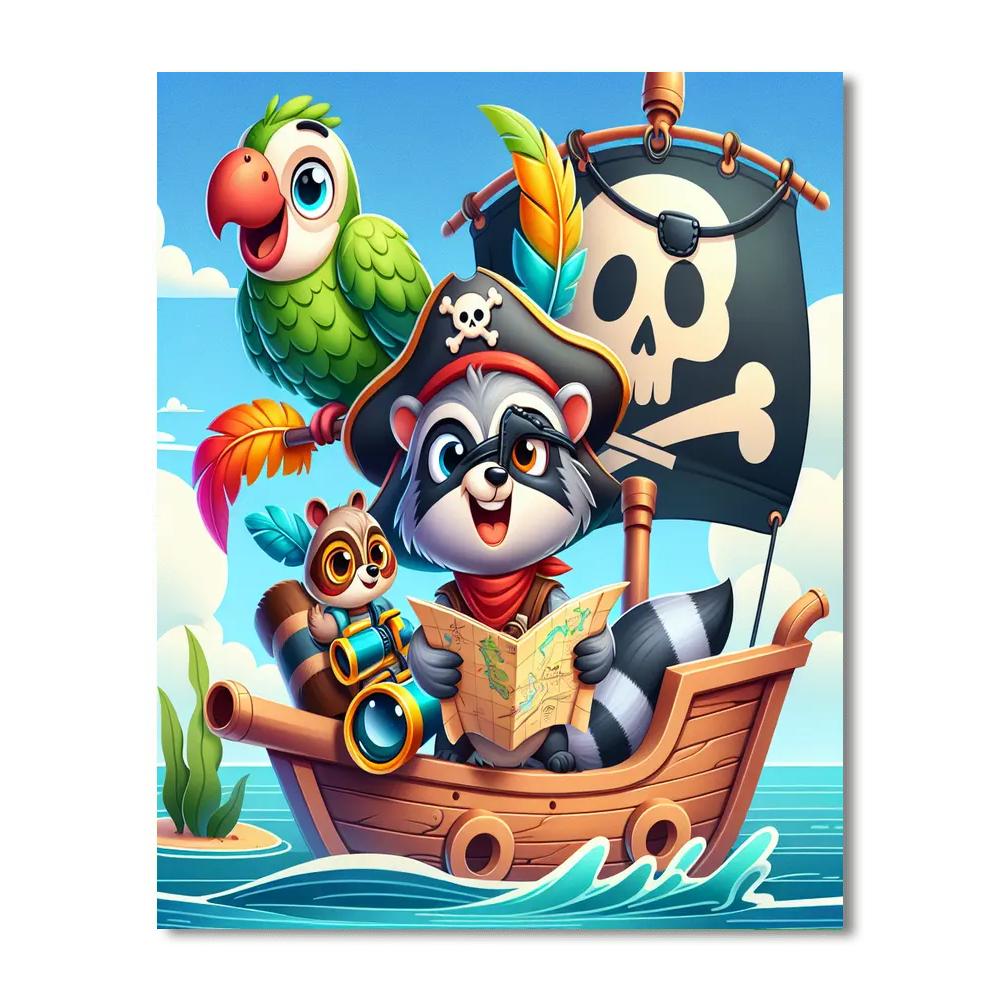 Adventure With Animal Pirates Paint By Number