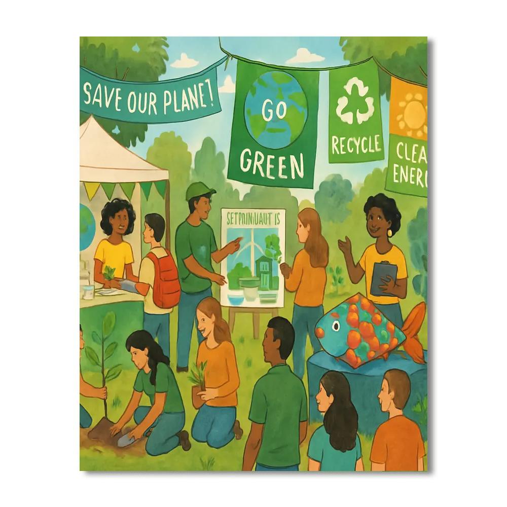 World Environment Day Festival - Various Countries DIY Paint By Numbers