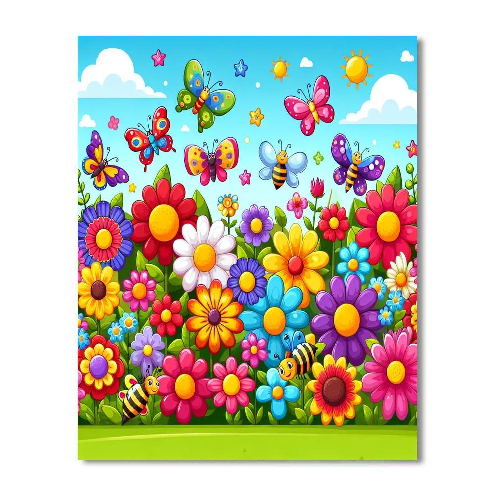 Artistic Garden Exploration Numbered Painting Kits
