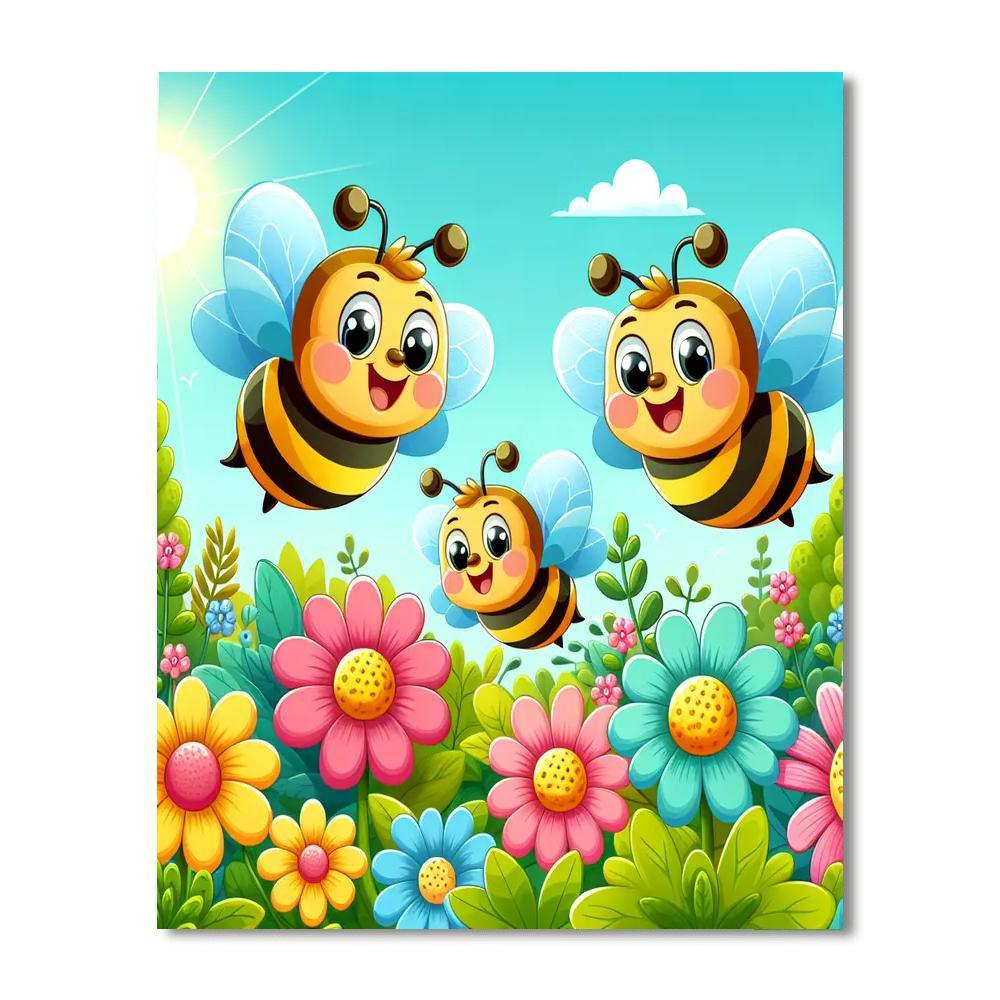 Bubbly Beehive Painting Number Kit