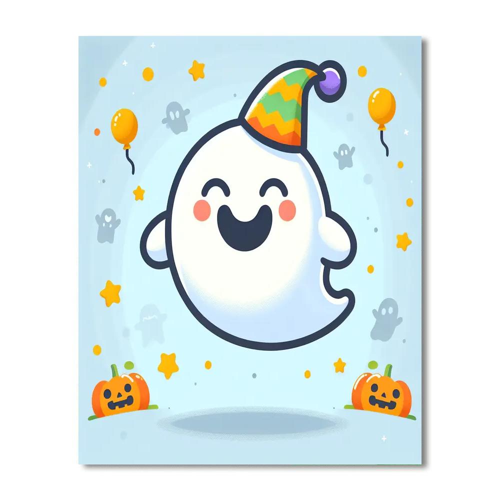 Jolly Ghost Number Painting