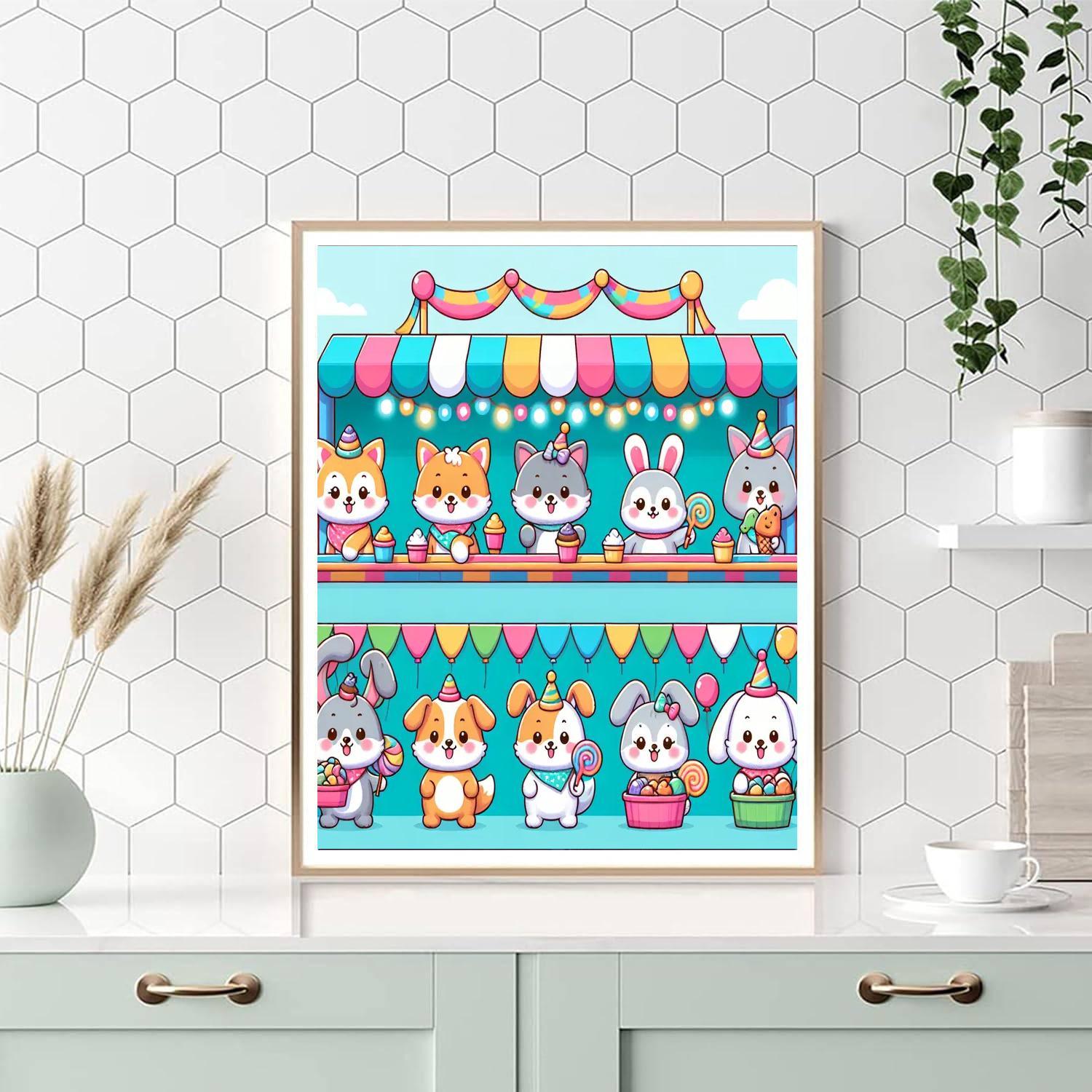 Cute Critters' Carnival Paint By Number