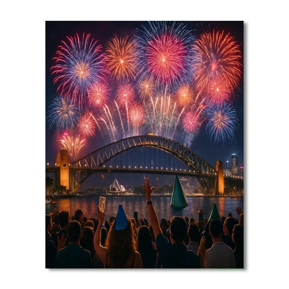 New Year's Eve Celebration - Sydney, Australia Paint By Numbers Kits