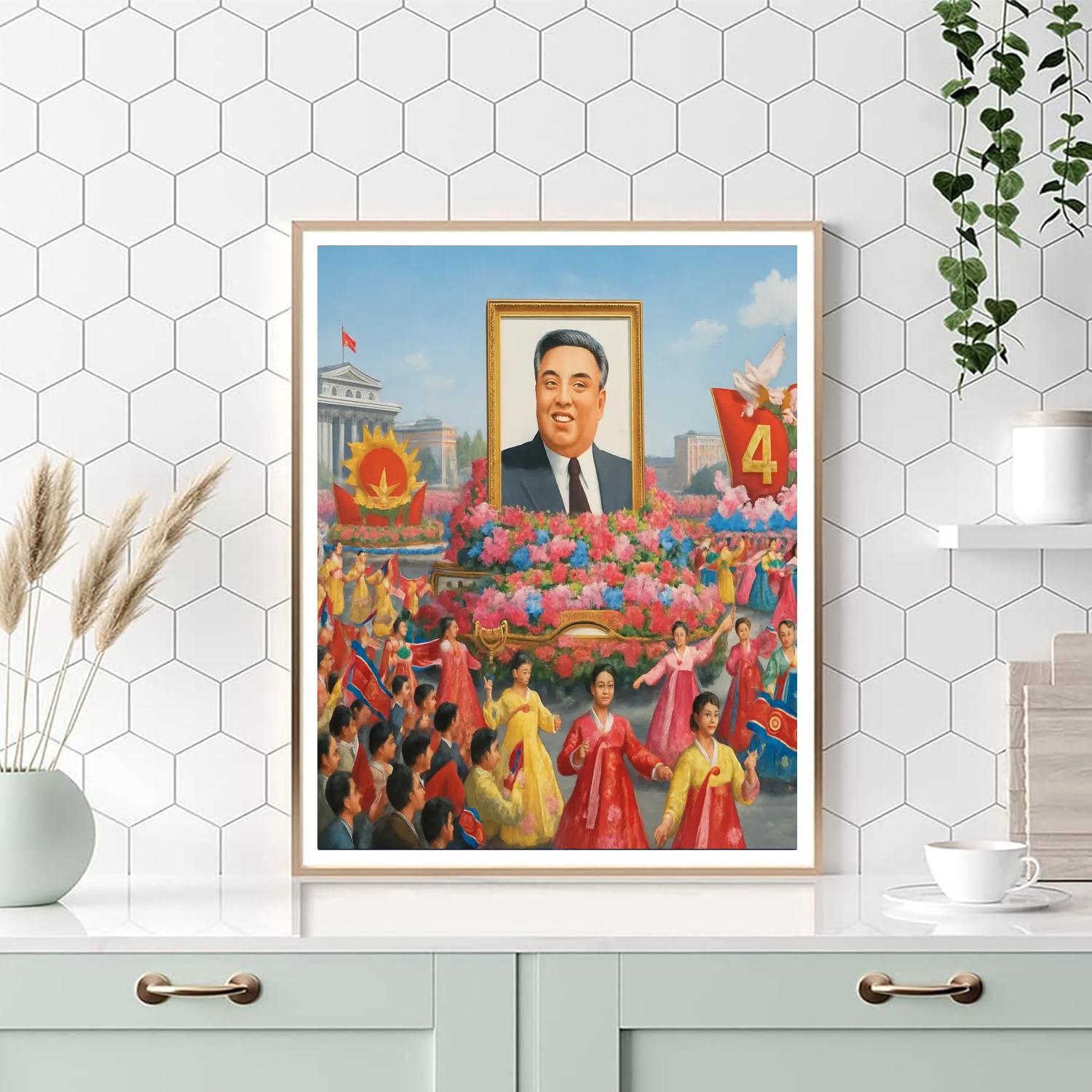 Day Of The Sun - North Korea Paint By Color