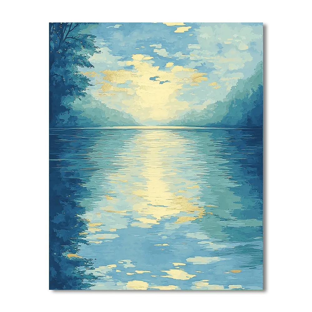 Georges Seurat Inspired Reflective Bliss  Paint By Numbers Art