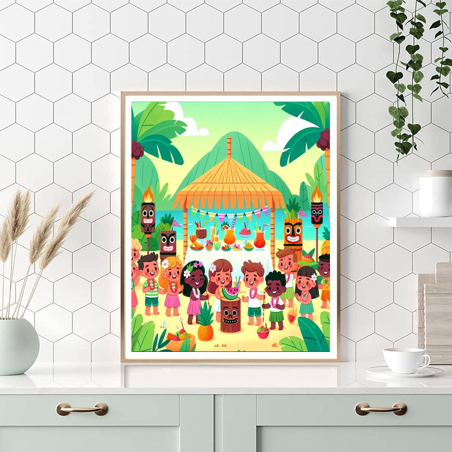 Tropical Tiki Fiesta Painting By Numbers Kit