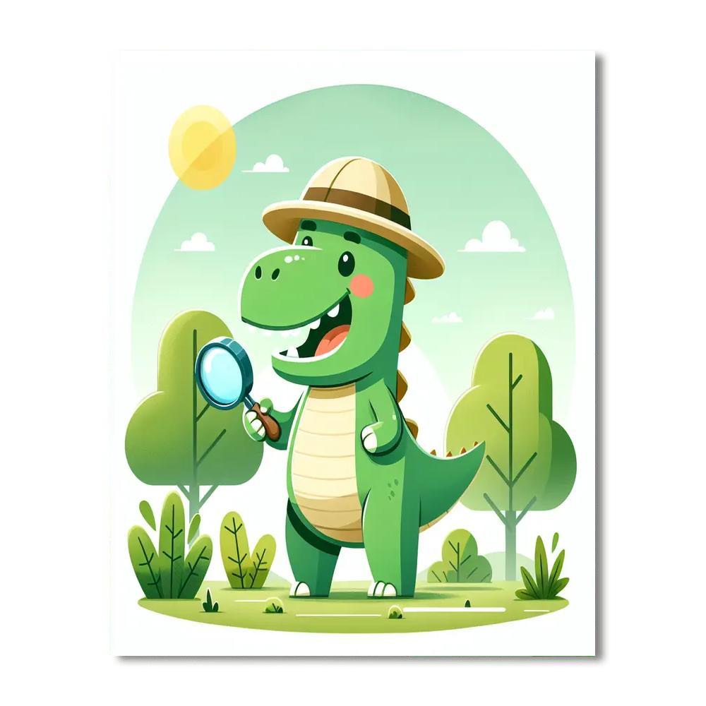 Curious Dinosaur Explorer Painting By Numbers Kit