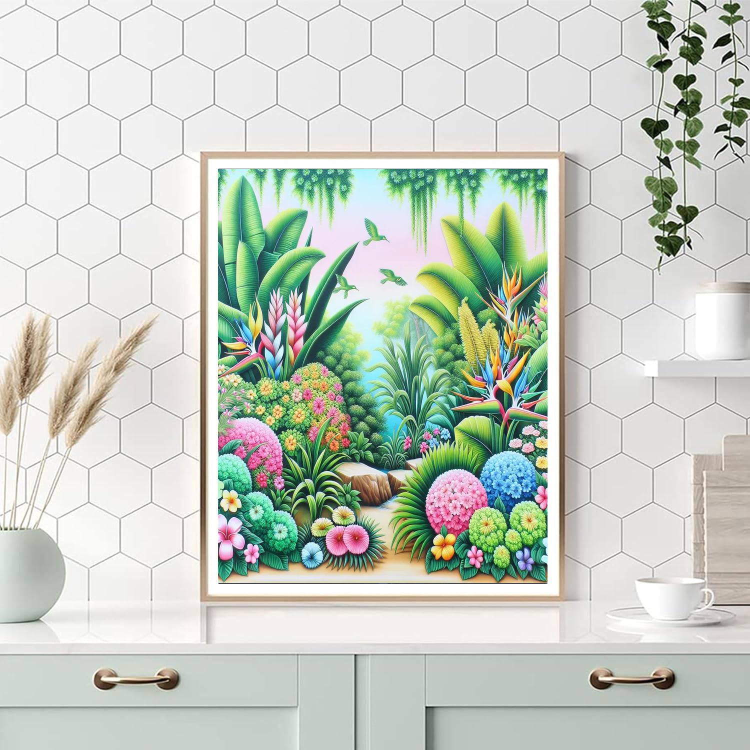 Cheerful Tropical Paradise Paint By Numbers
