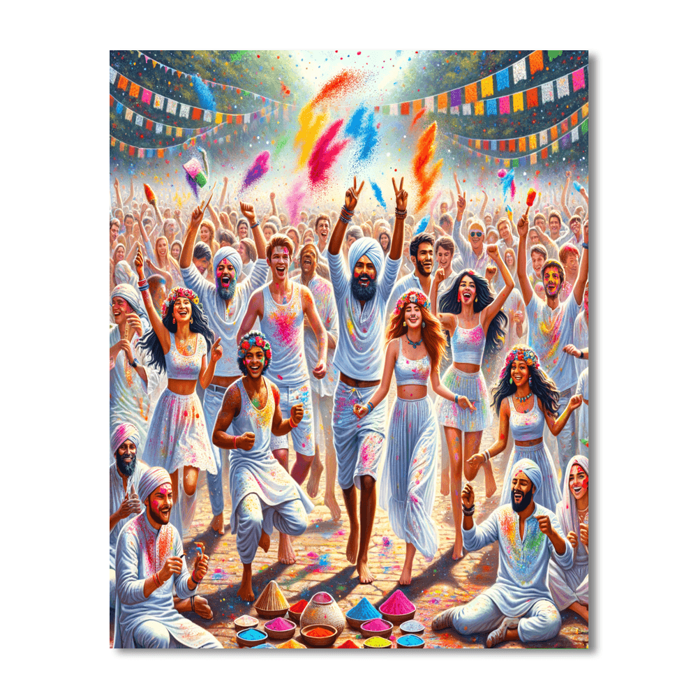 The Festival Of Colors (holi) Paint By Color