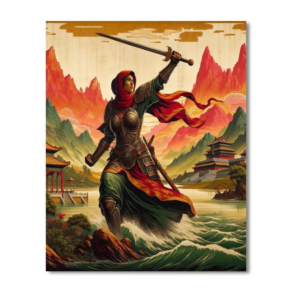 Mulan's Heroic Spirit Paint By Numbers