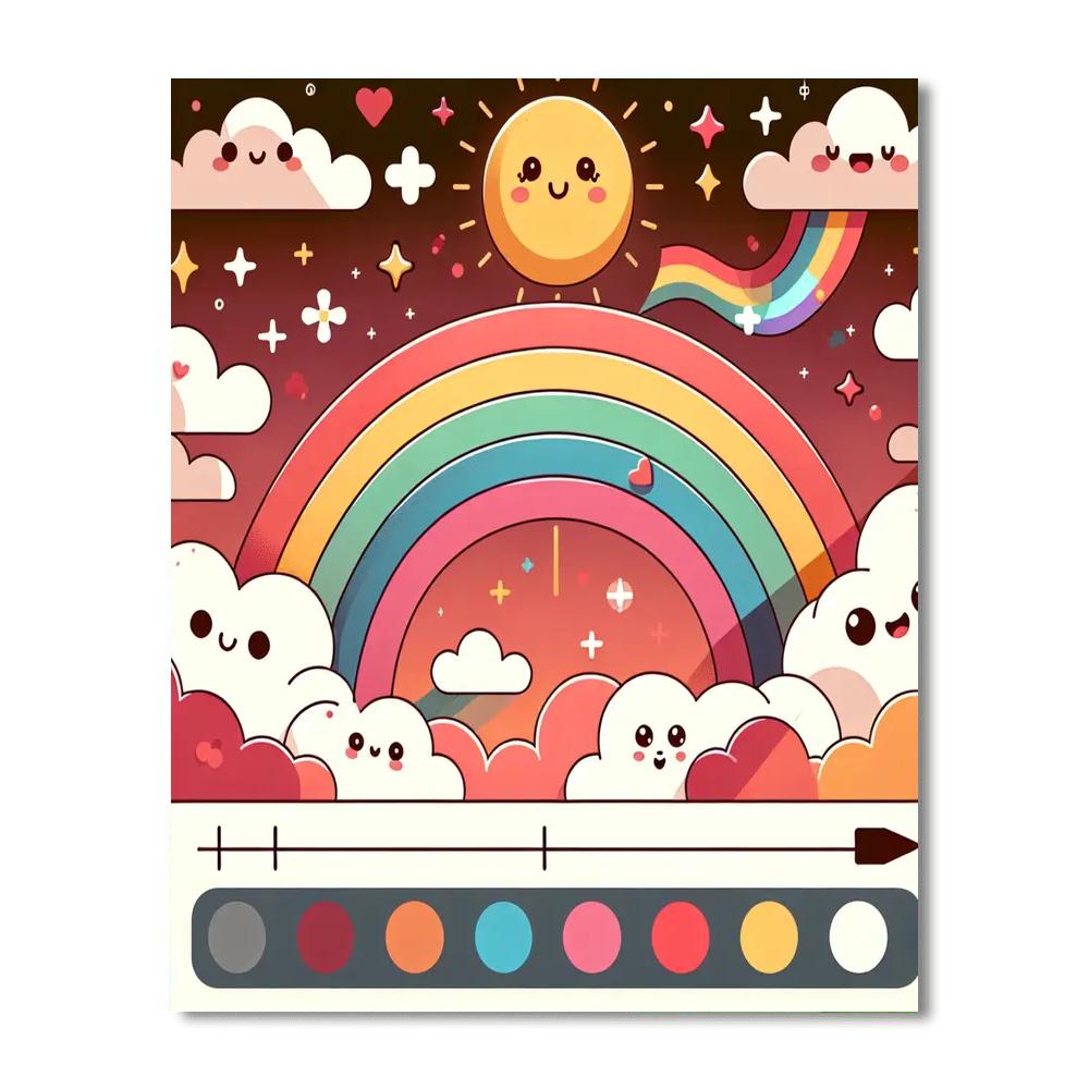 Dreamy Rainbow World Paint By Number