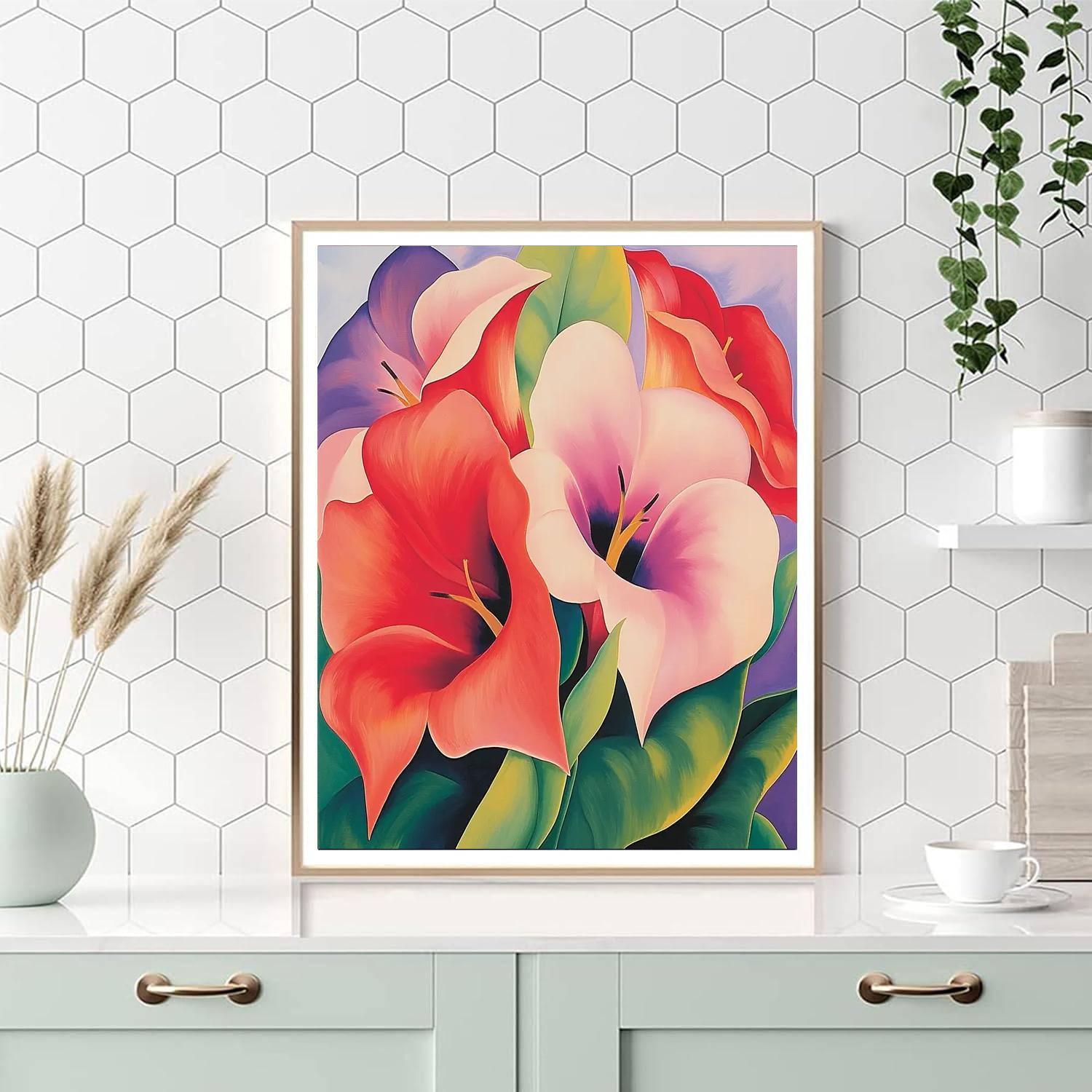 Georgia O'Keeffe Inspired Impressionist Floral Reverie  Paint By Numbers
