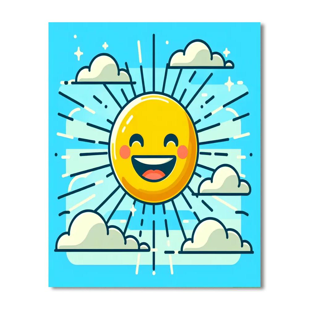 Sunny Smiley Face Paint By Numbers Kits