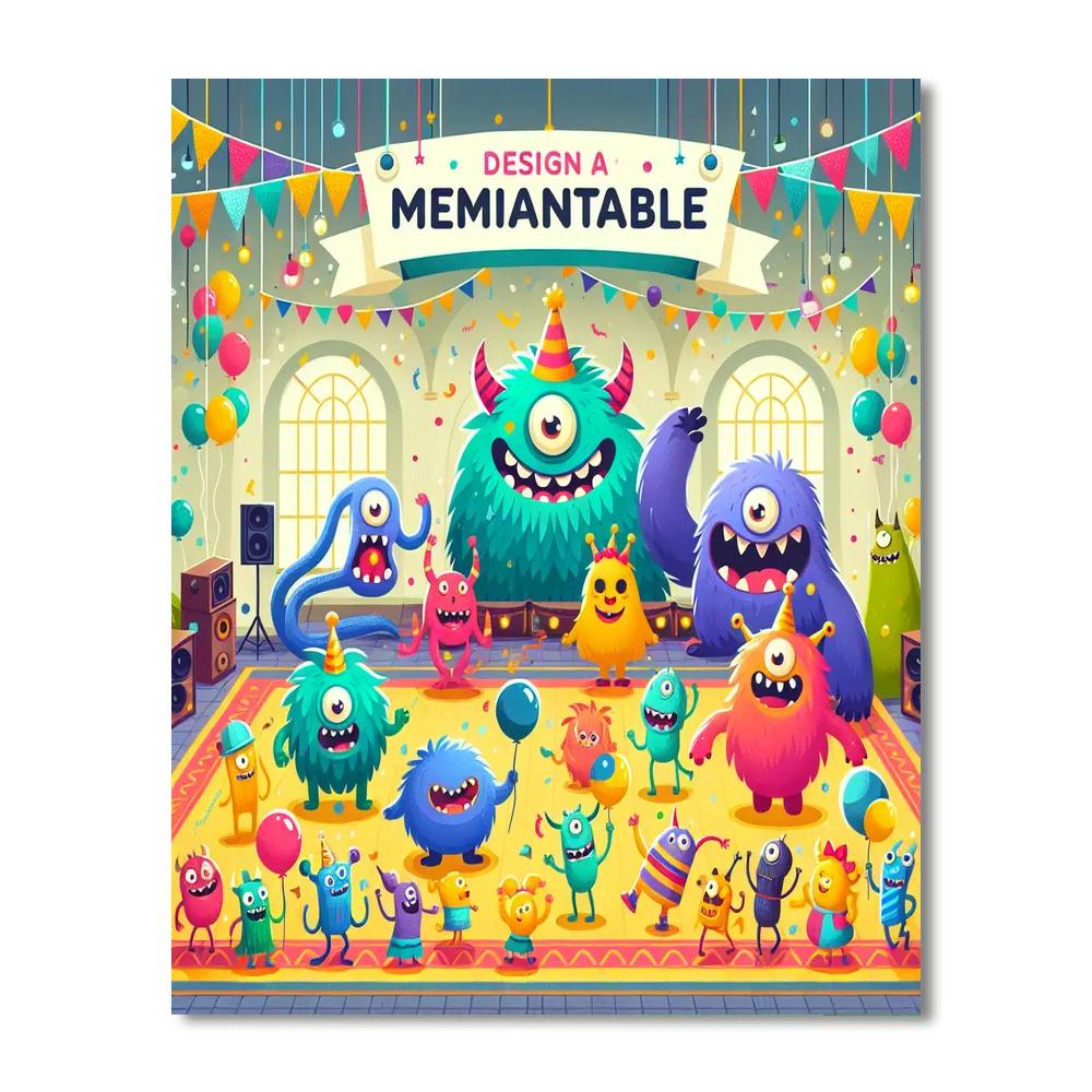Playful Monster Mash-up Numbered Painting Kits
