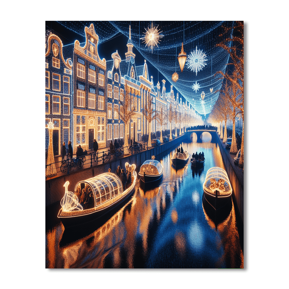 Winter Light Festival - Amsterdam, Netherlands Numbered Painting Kits