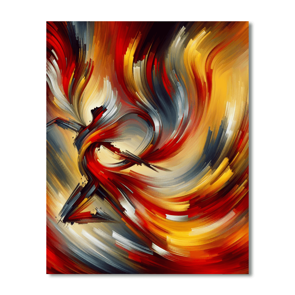 Dynamic Abstract Energy Paint By Color