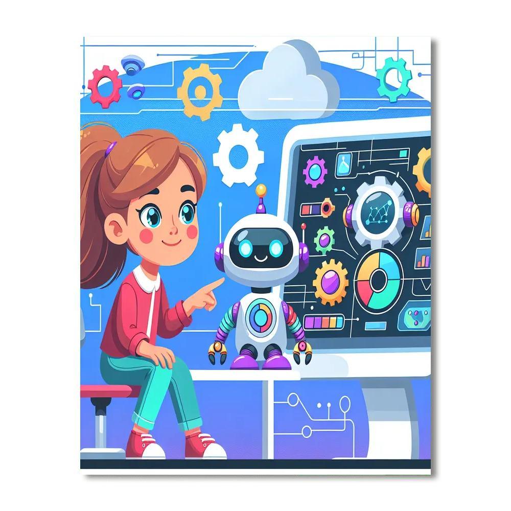 Robot World Adventure Paint By Number