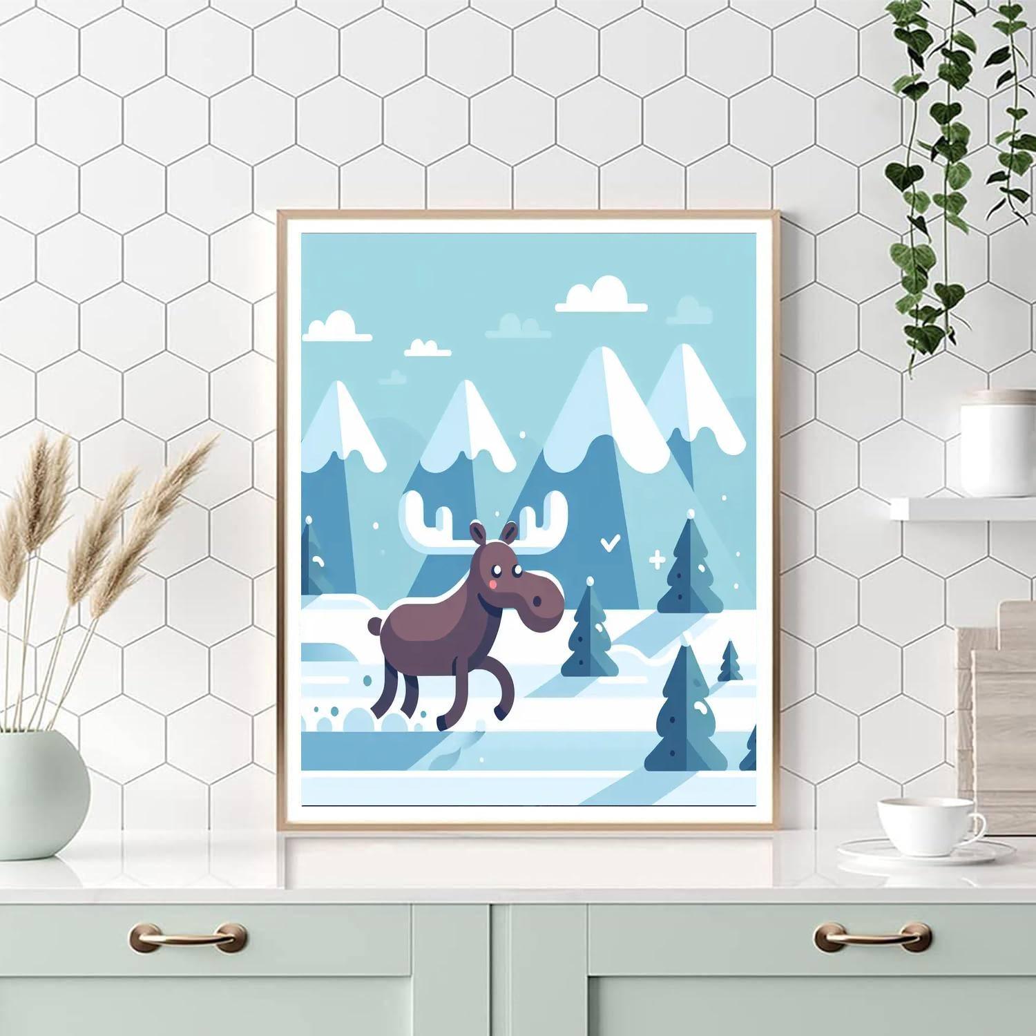 Mountainous Moose Meander Paint By Color