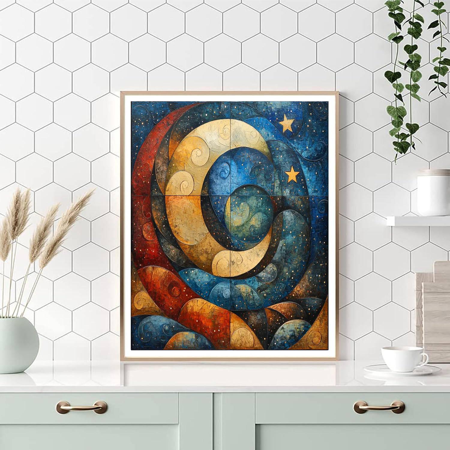 Paul Klee Inspired Harmonious Rhythms Of The Cosmos  Paint By Number