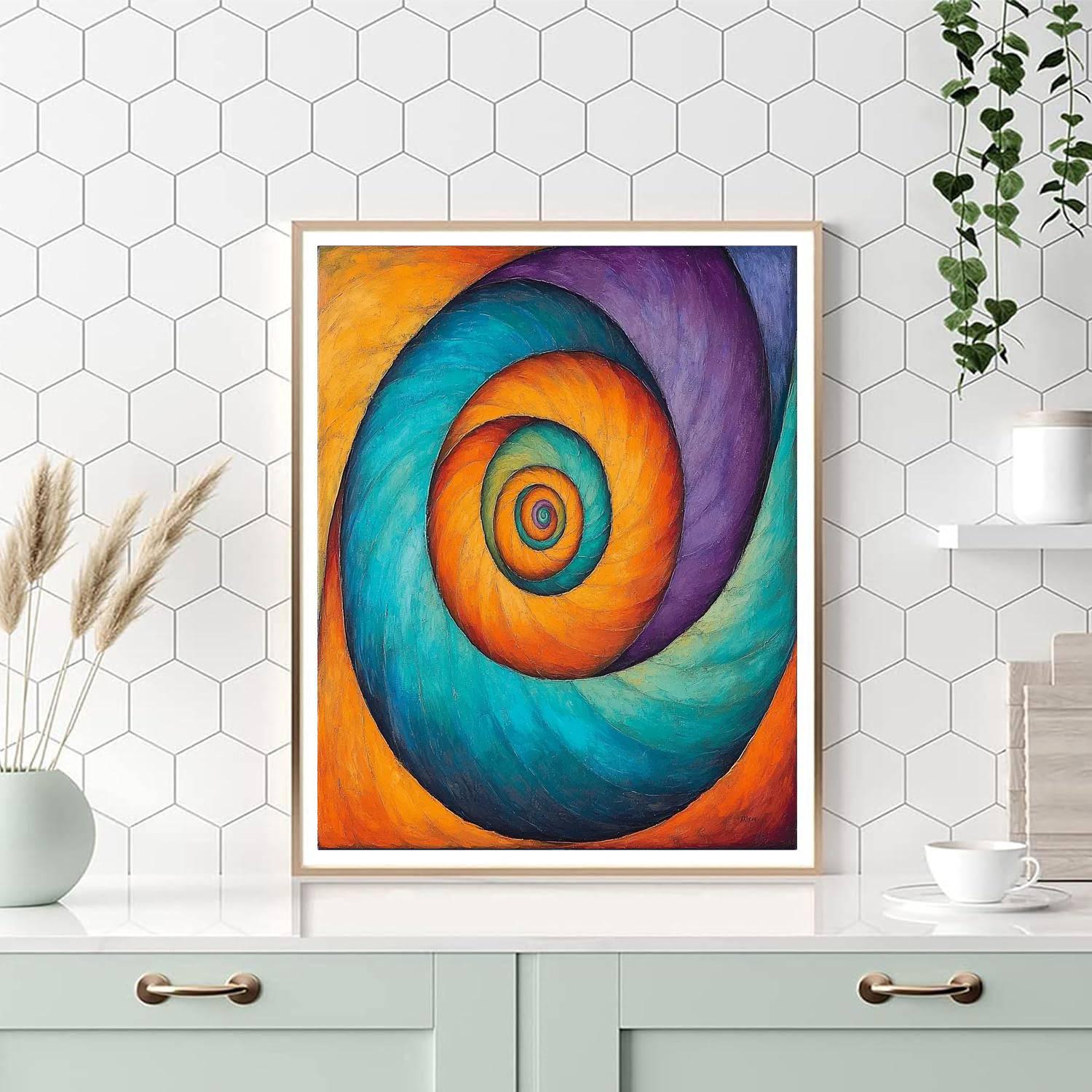Michelangelo Inspired Spirals Of Energy  DIY Paint By Numbers
