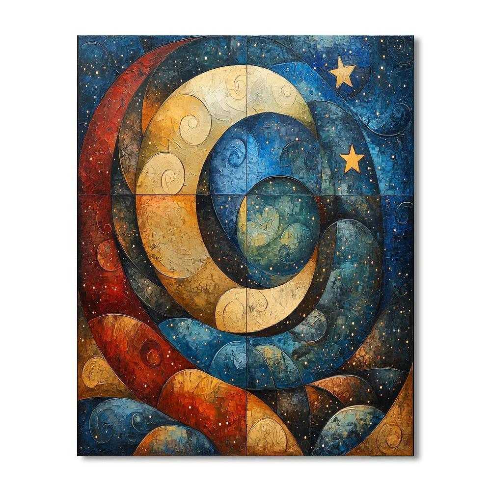 Paul Klee Inspired Harmonious Rhythms Of The Cosmos  Paint By Number