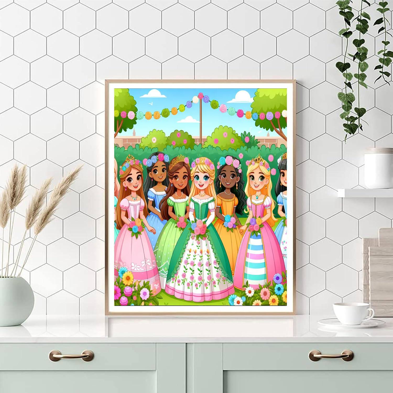 Princess Garden Party Numbered Painting Kits