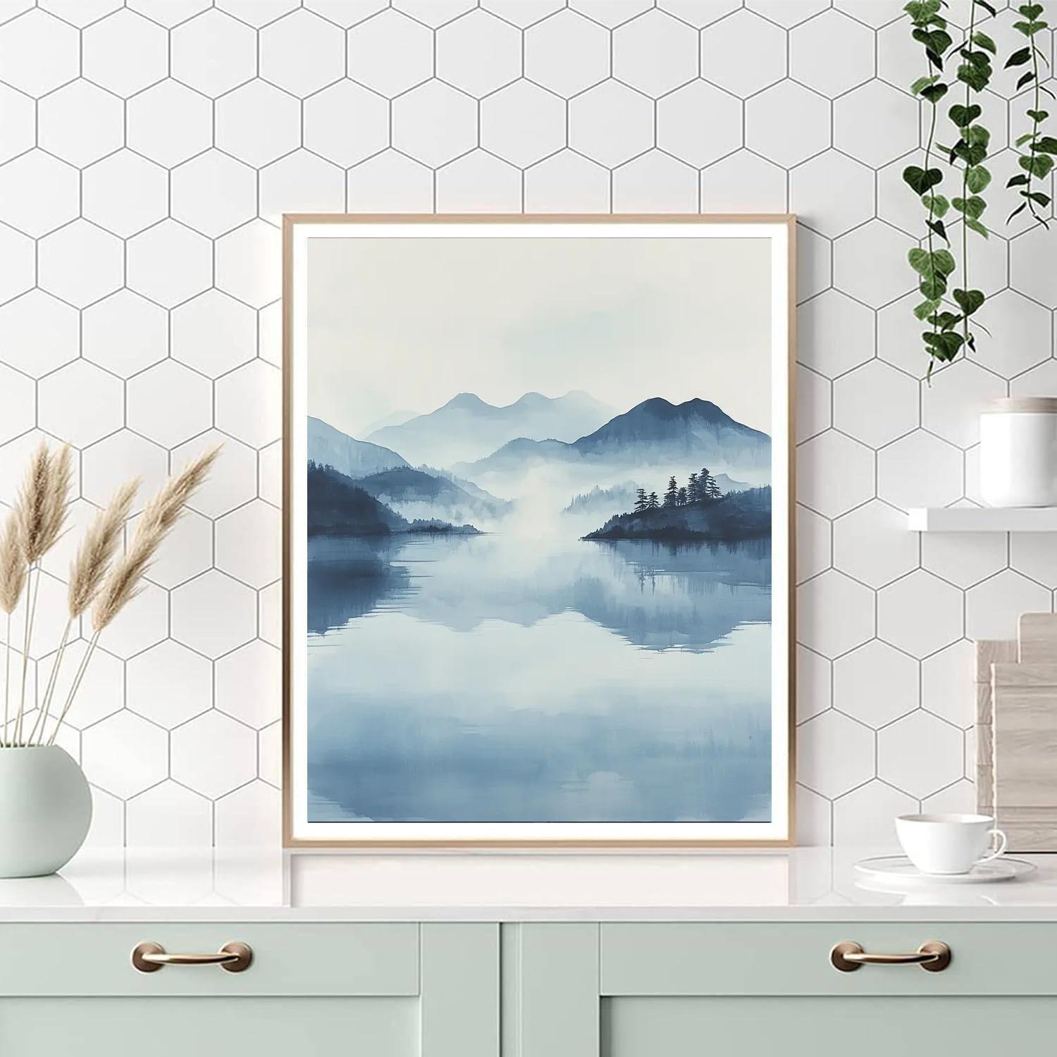 Zhao Mengfu Inspired Floating Dreams Of Mist And Water  Paint By Number