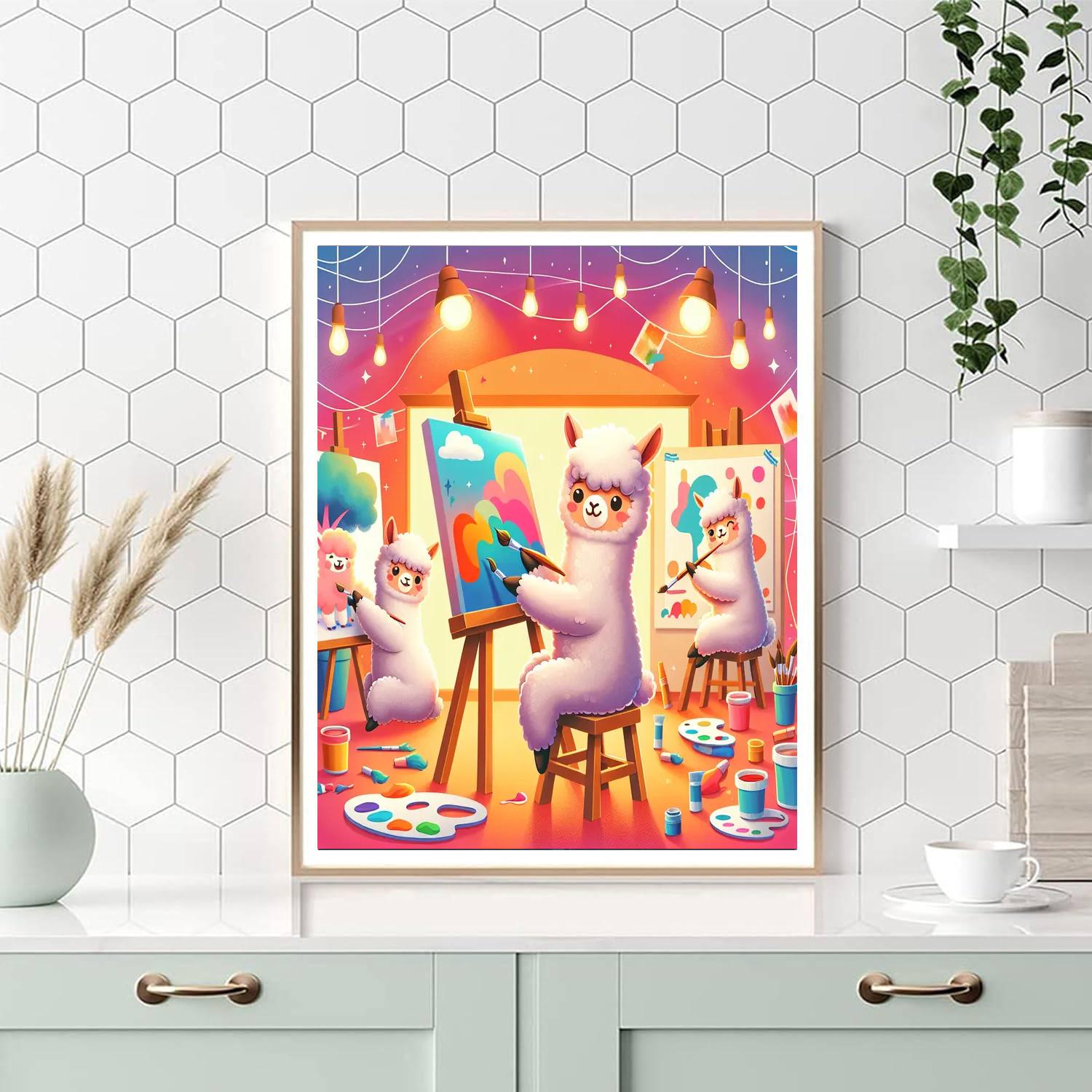 Artistic Alpaca Fiesta Painting By Numbers Kit