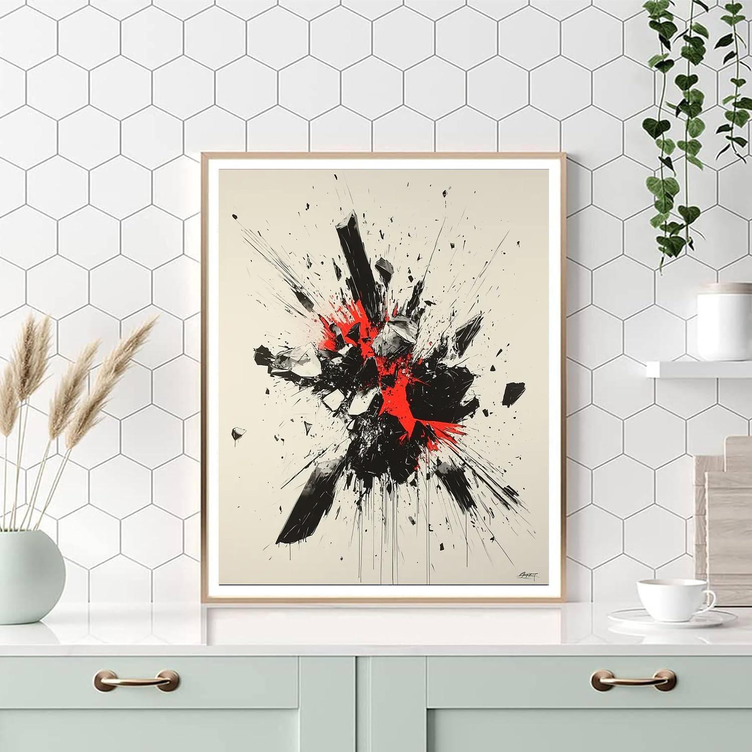 Banksy Inspired Fragmented Ideals  Paint By Numbers Kits