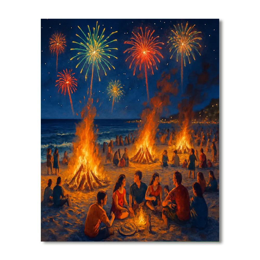 Festival Of Sant Joan - Barcelona Number Painting