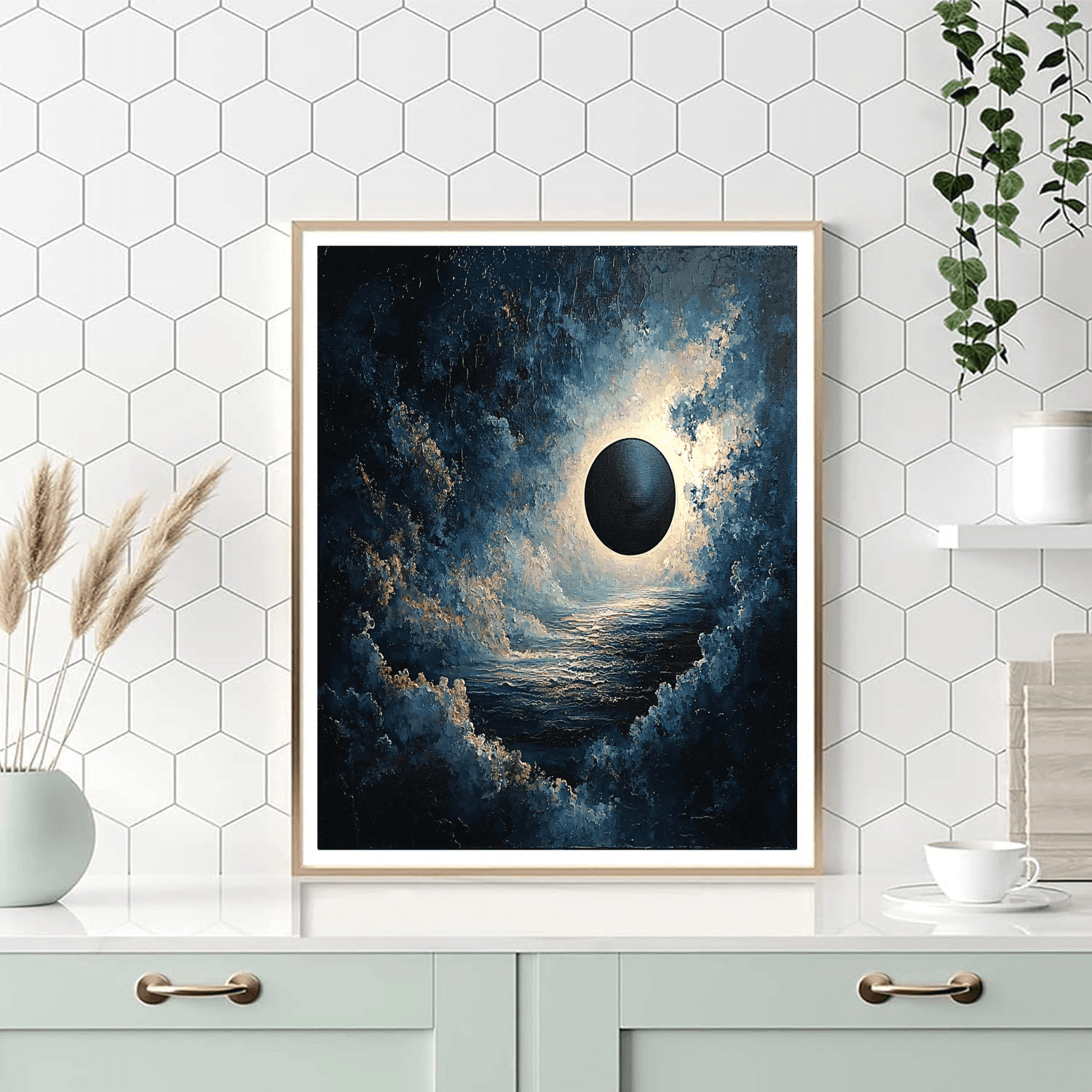 William Blake Inspired Lunar Eclipse Reverie  Paint By Color