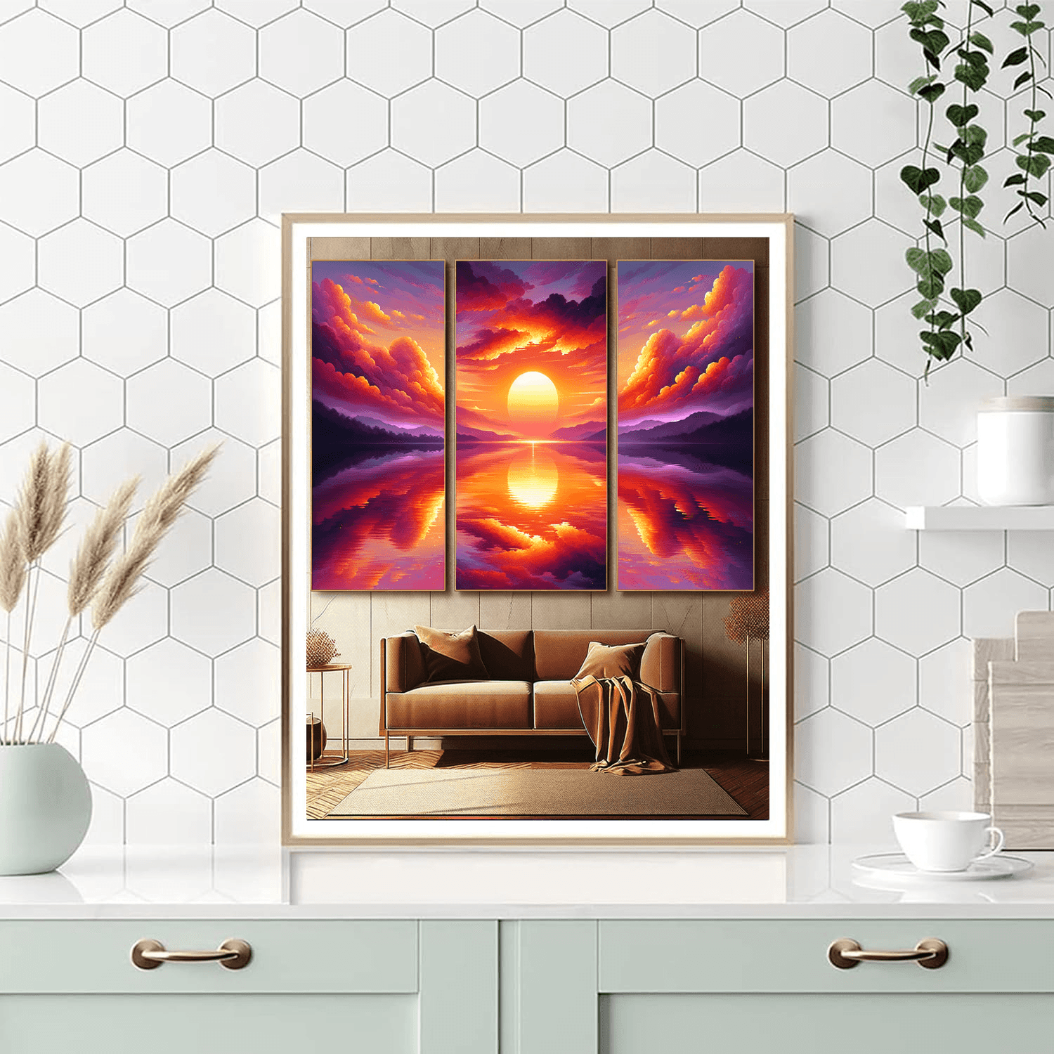 Sunset On The Water Painting Number Kit