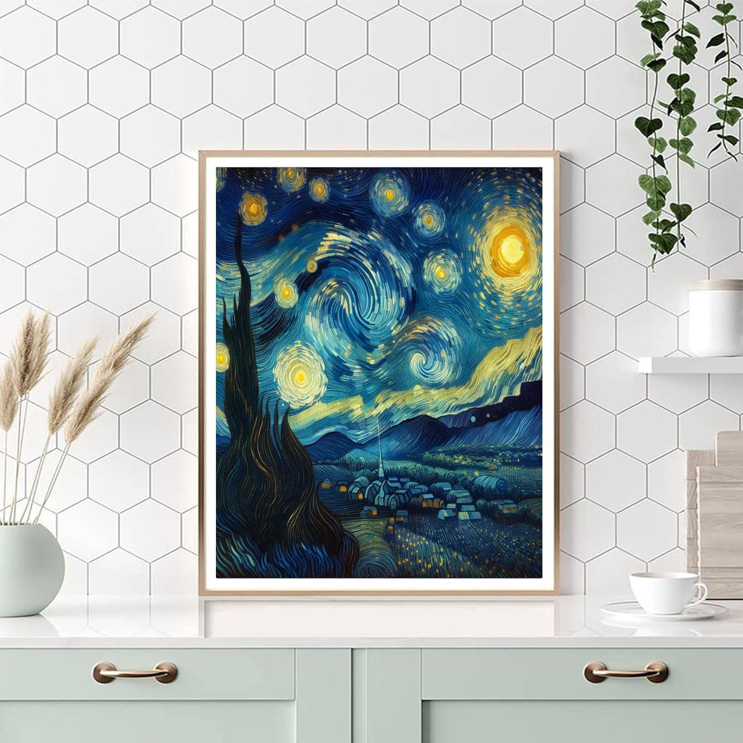 Van Gogh's Starry Dreamscape Paint By Color