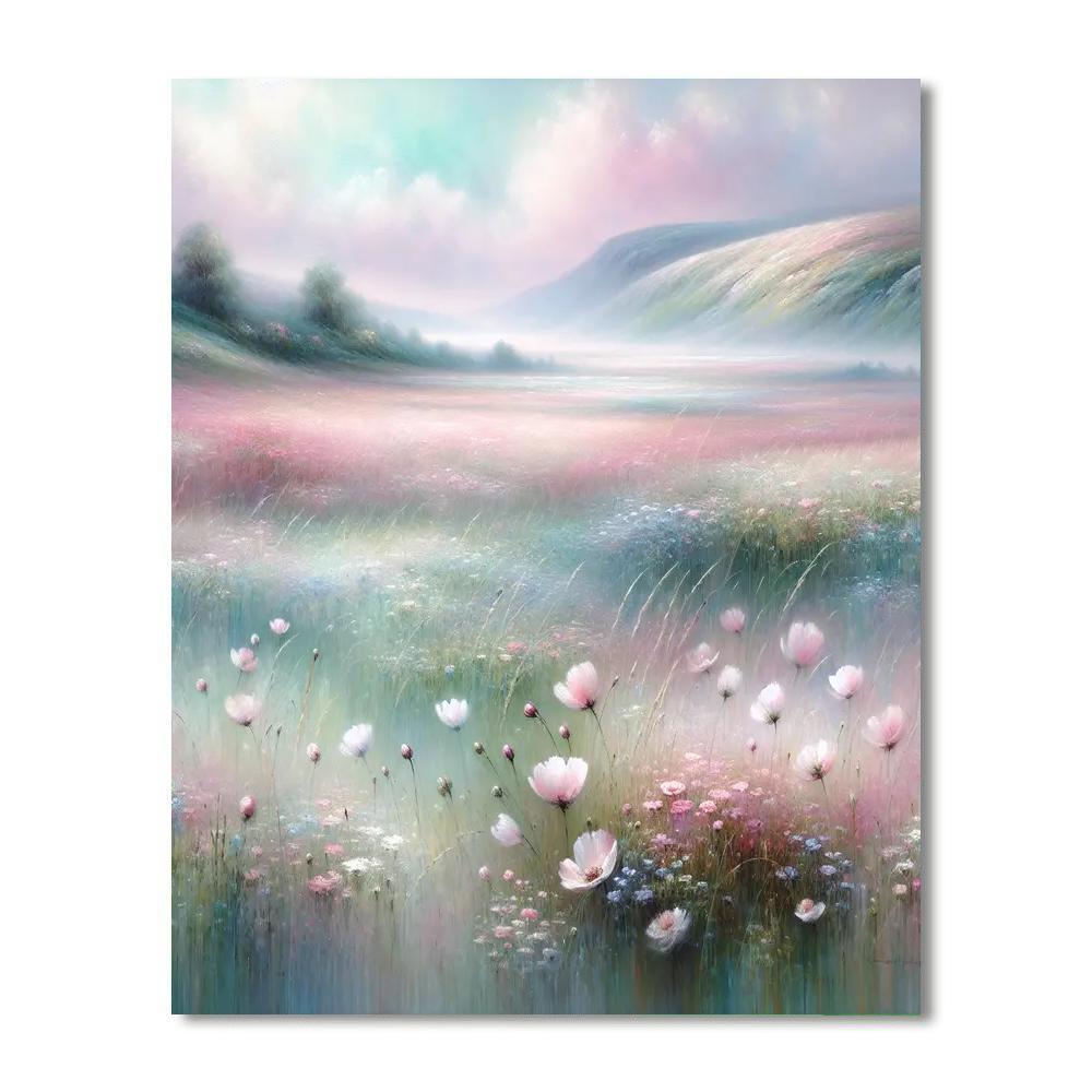 Dreamy Pastel Meadow Paint By Color