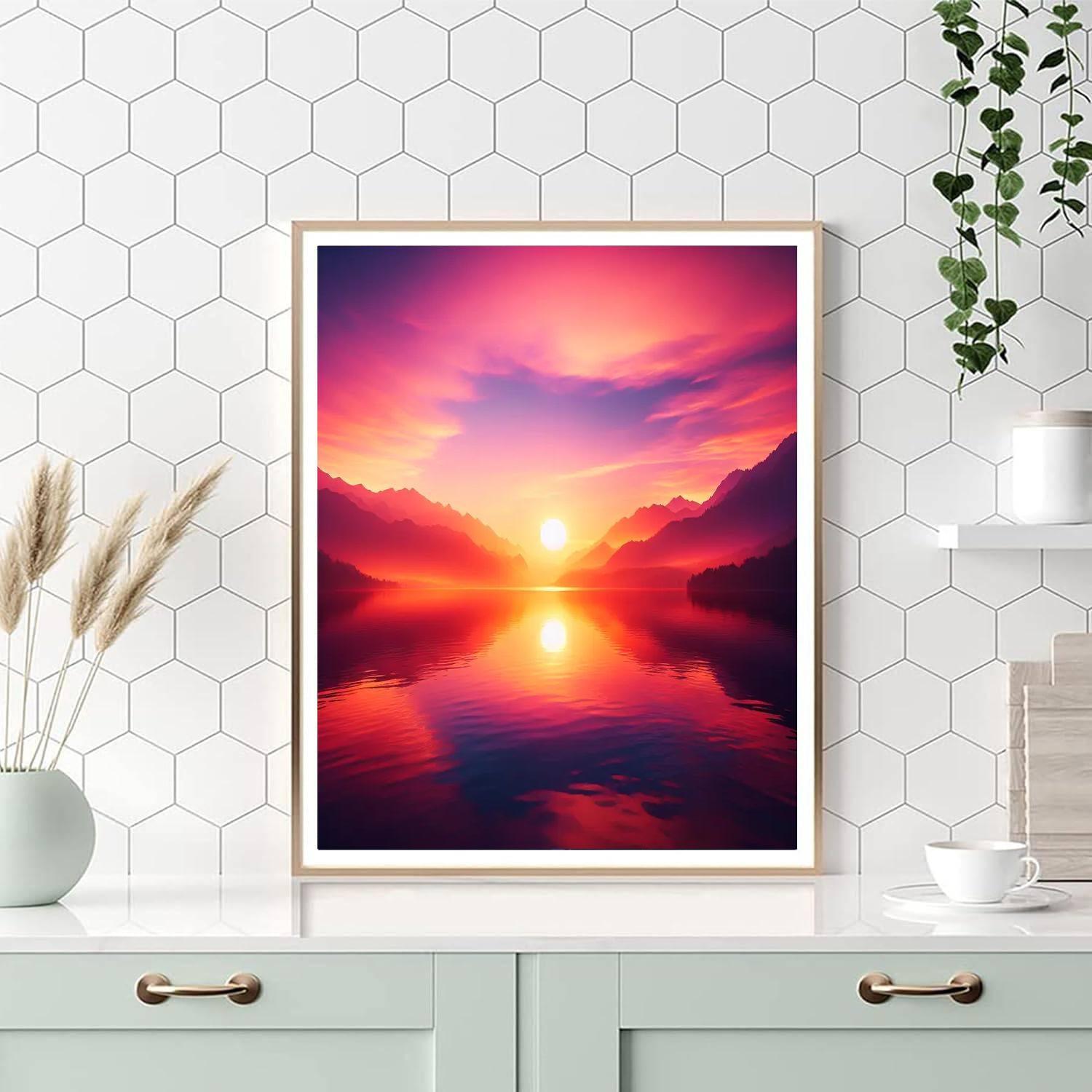Radiant Sunset Escape Paint By Number