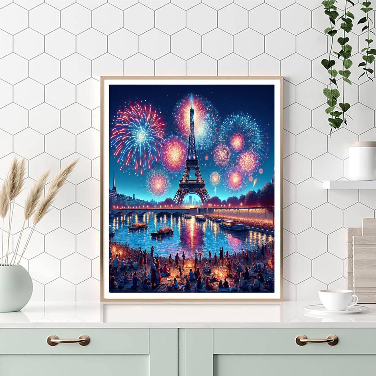 Bastille Day Fireworks - France Paint By Color