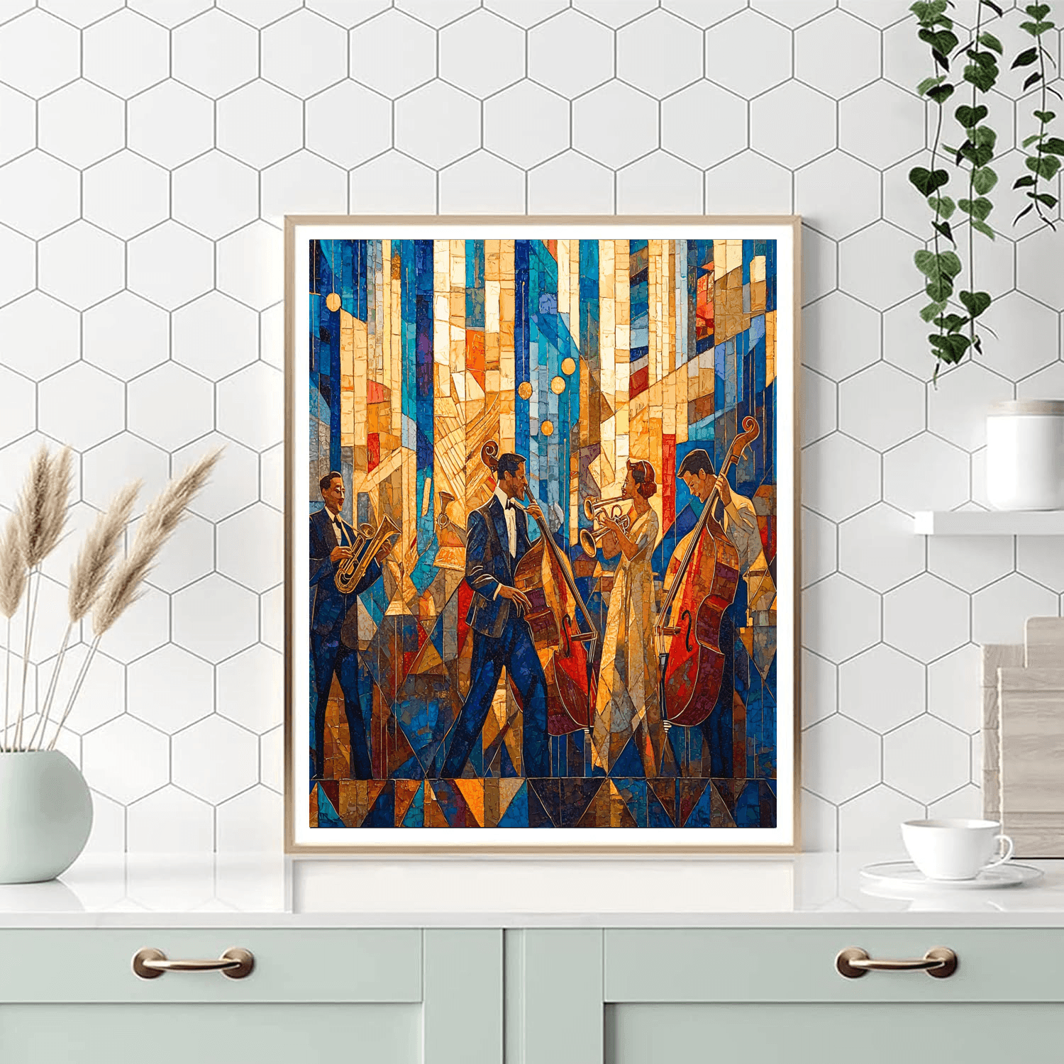 Art Deco Inspired Jazz Age Groove  Paint By Numbers Art