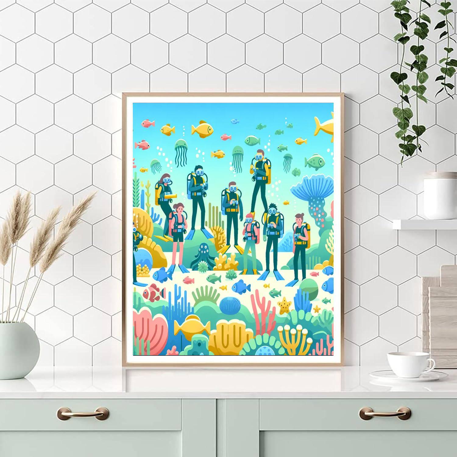 Underwater Kingdom Expedition Numbered Painting Kits