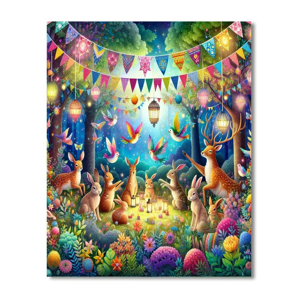Whimsical Woodland Celebration Painting By Numbers Kit
