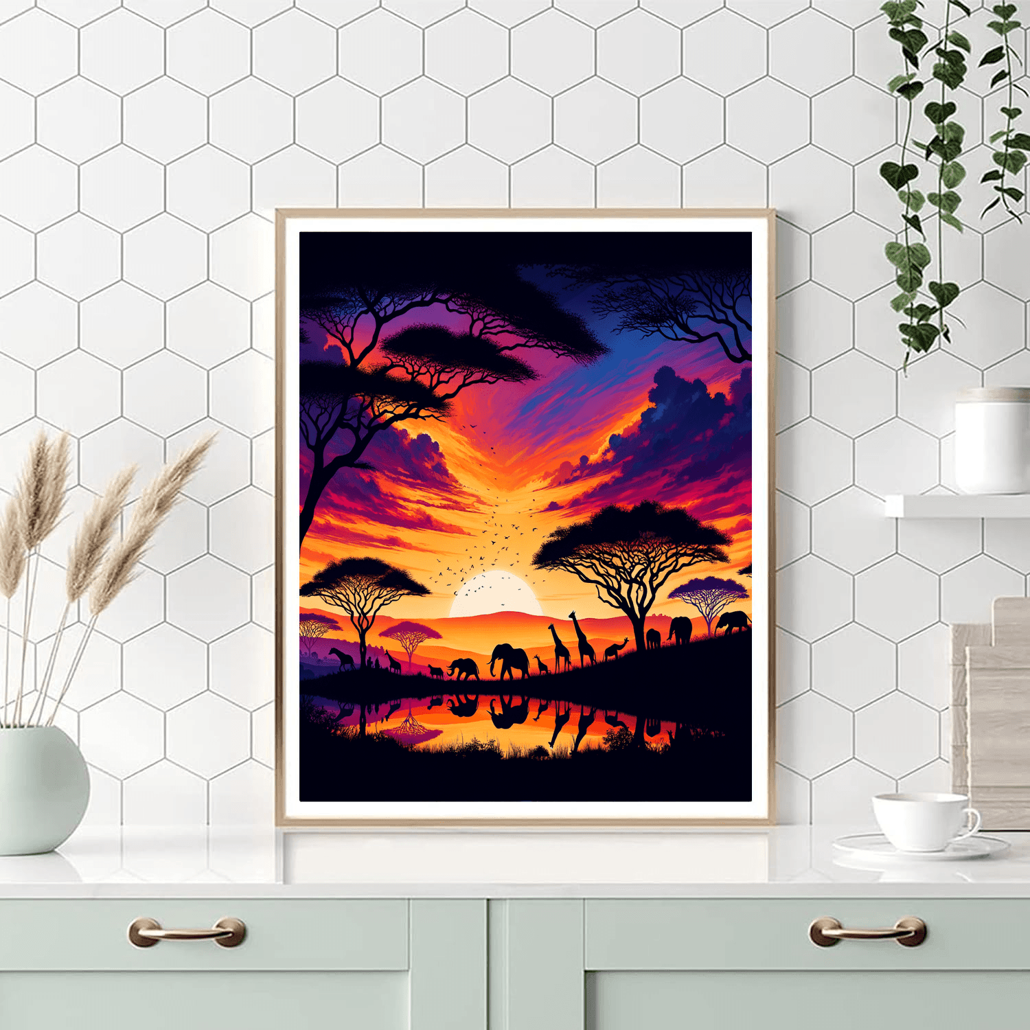 Majestic Safari Sunset DIY Paint By Numbers