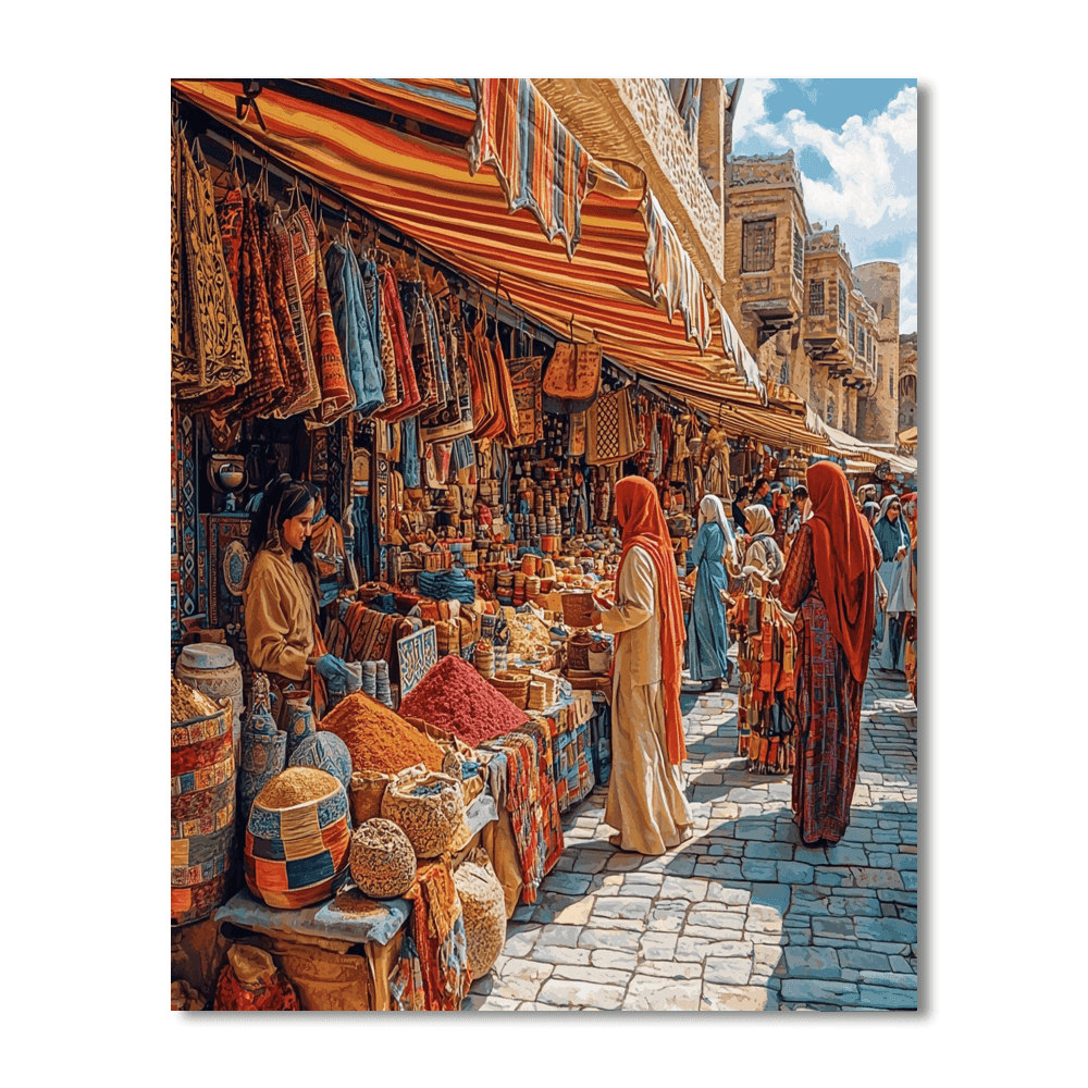 The Silk Road Bazaar - Samarkand Paint By Numbers Kits
