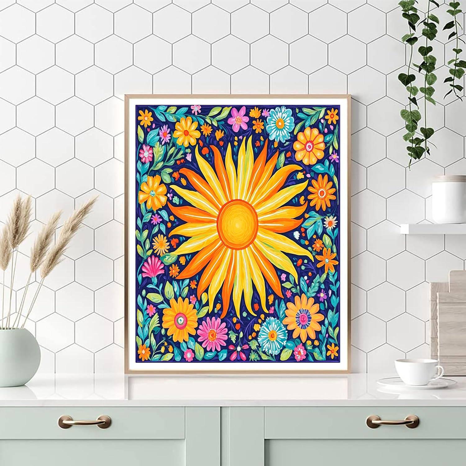 Frida Kahlo Inspired Ode To The Sun  Painting By Numbers Kit