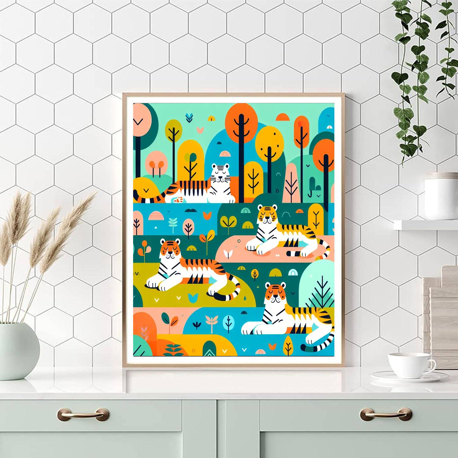 Tiger’s Tranquil Territory Paint By Numbers