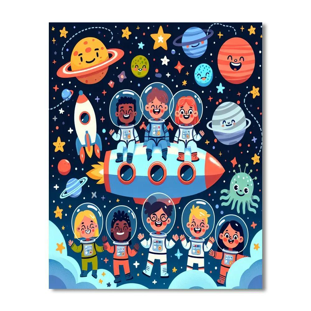 Adventure With Space Explorers Paint By Color