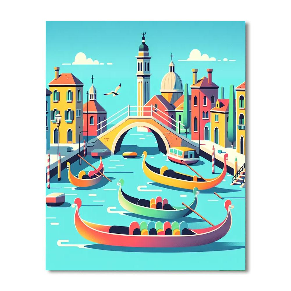 Vibrant Venice Paint By Numbers Art
