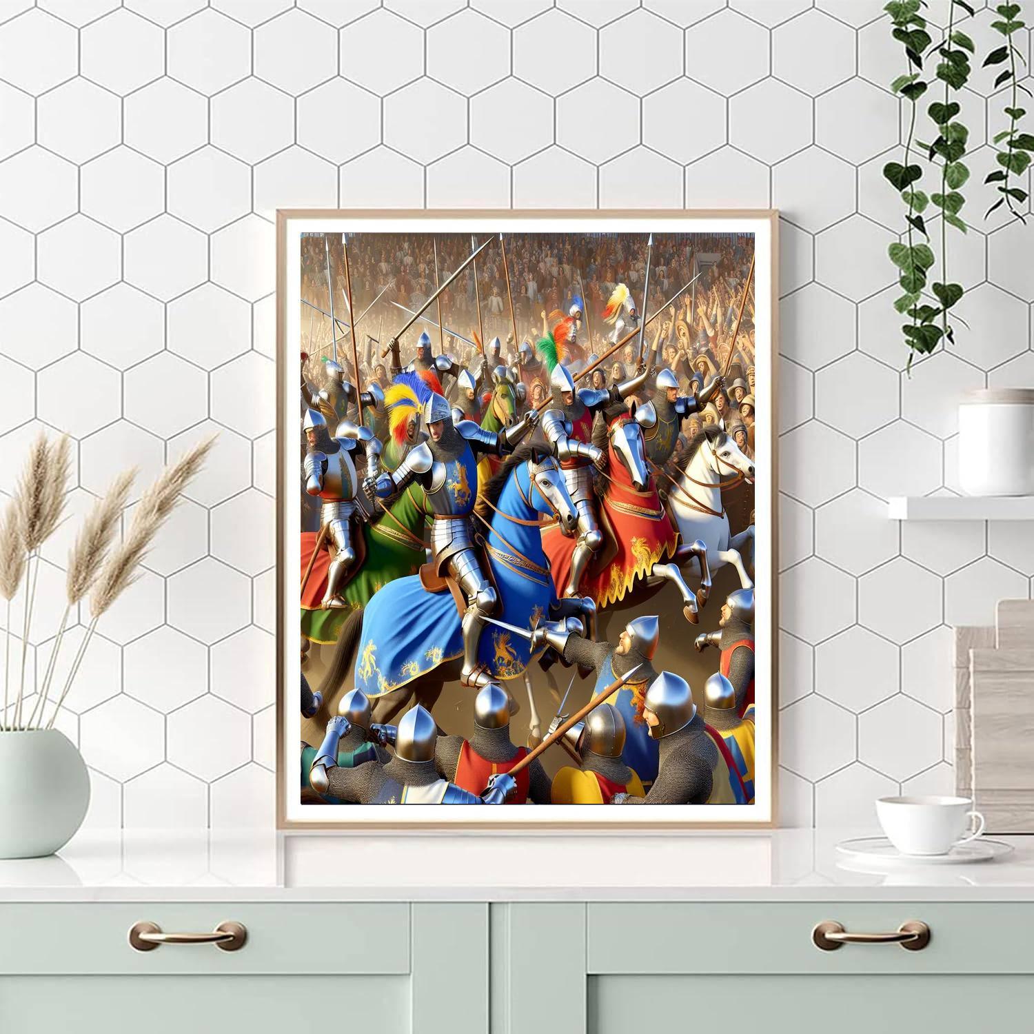 Medieval Tournament Festivity Painting By Numbers Kit