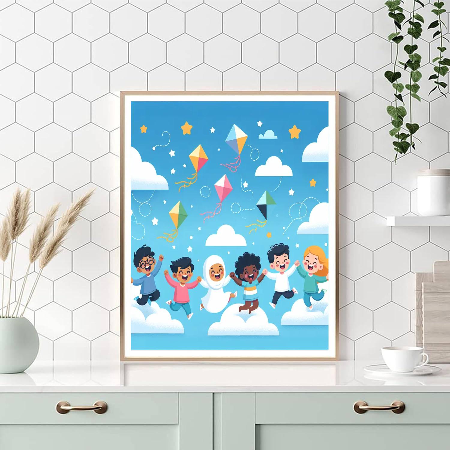 Adventurous Cloud Jumping Painting By Numbers Kit