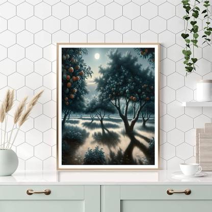 Moonlit Orchard Serenity Painting By Numbers Kit