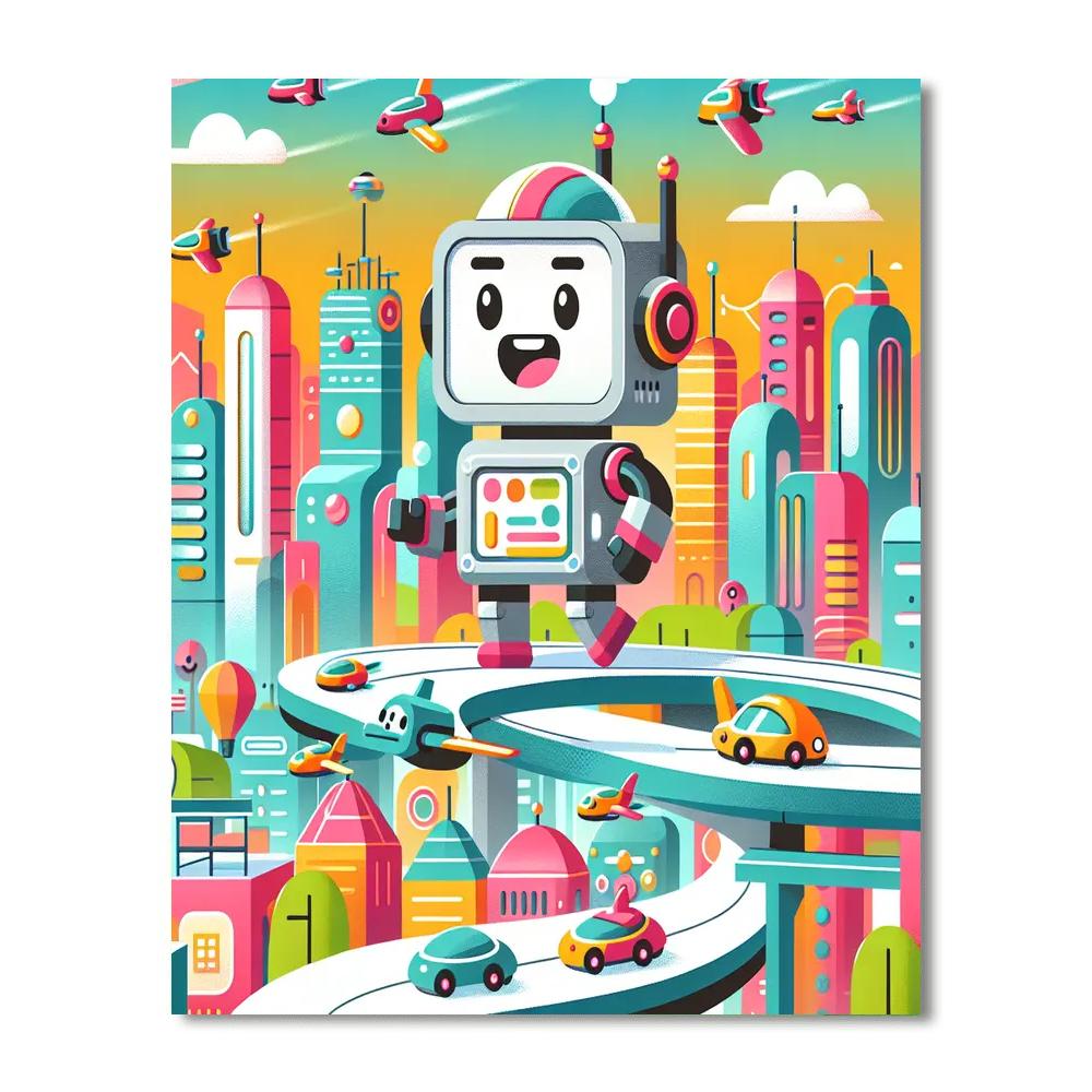 Robot Explorer Adventure Paint By Numbers Kits